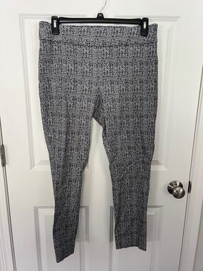 Apt. 9 Black & Gray Textured Skinny Pull-On Pants